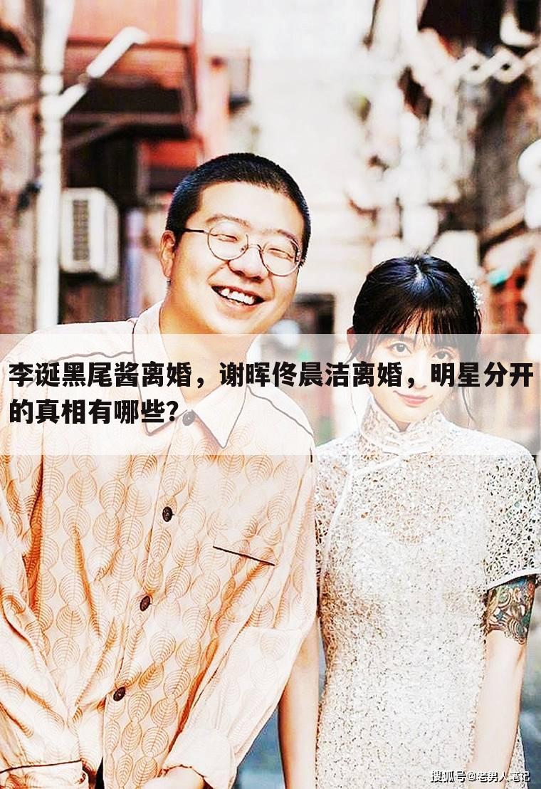 李诞黑尾酱离婚，谢晖佟晨洁离婚，明星分开的真相有哪些？