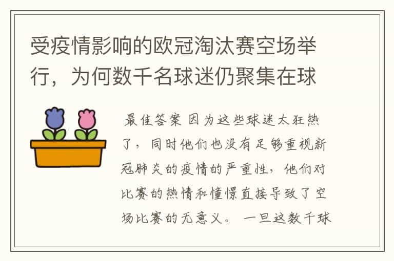 受疫情影响的欧冠淘汰赛空场举行，为何数千名球迷仍聚集在球场外？