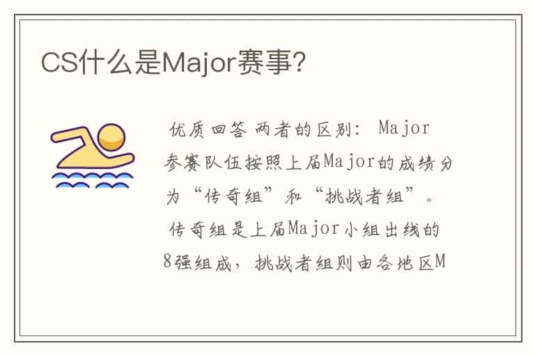 CS什么是Major赛事？