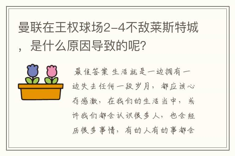 曼联在王权球场2-4不敌莱斯特城，是什么原因导致的呢？