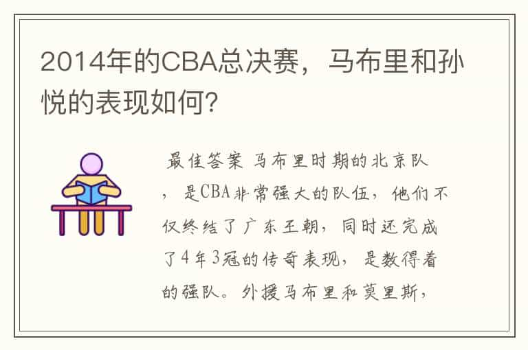 2014年的CBA总决赛，马布里和孙悦的表现如何？