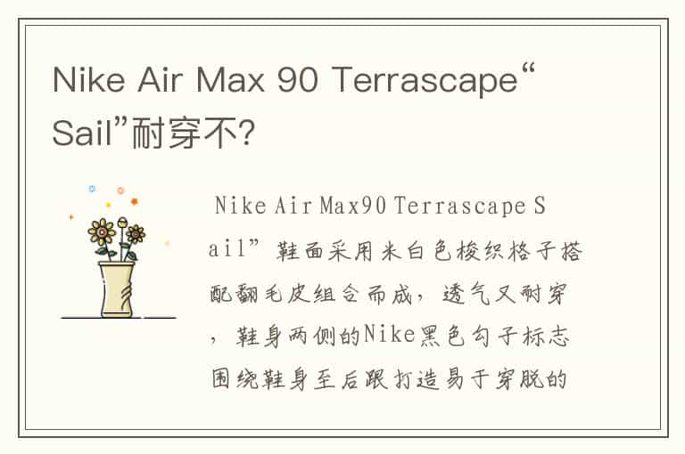 Nike Air Max 90 Terrascape“Sail”耐穿不？