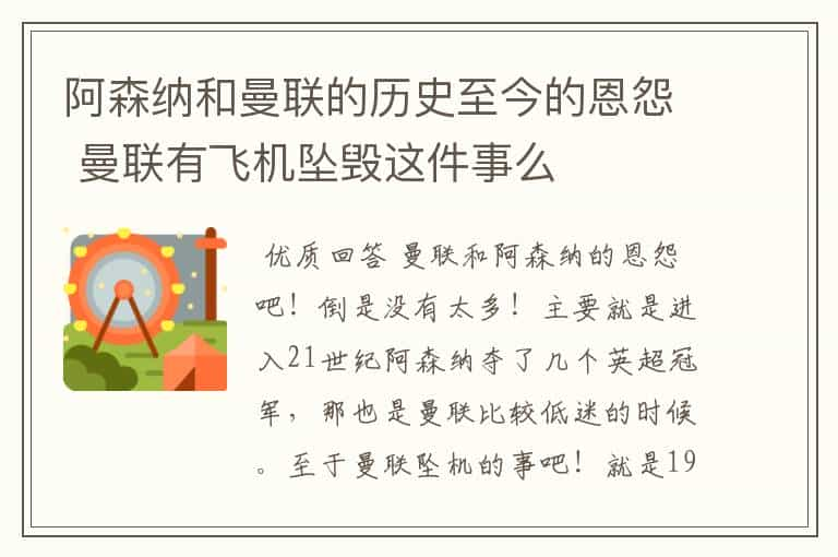 阿森纳和曼联的历史至今的恩怨 曼联有飞机坠毁这件事么