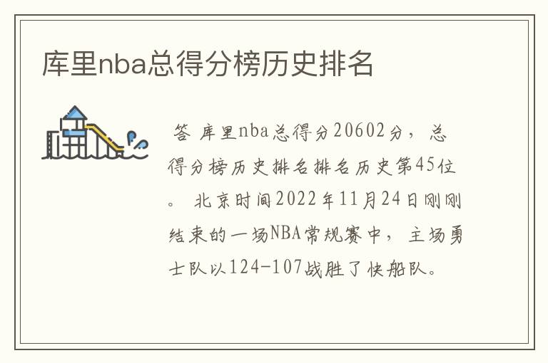 库里nba总得分榜历史排名