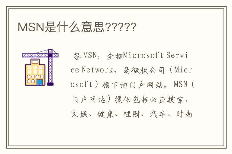 MSN是什么意思?????