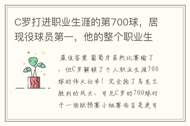 C罗打进职业生涯的第700球，居现役球员第一，他的整个职业生涯都有什么重大转折？