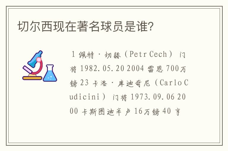 切尔西现在著名球员是谁？