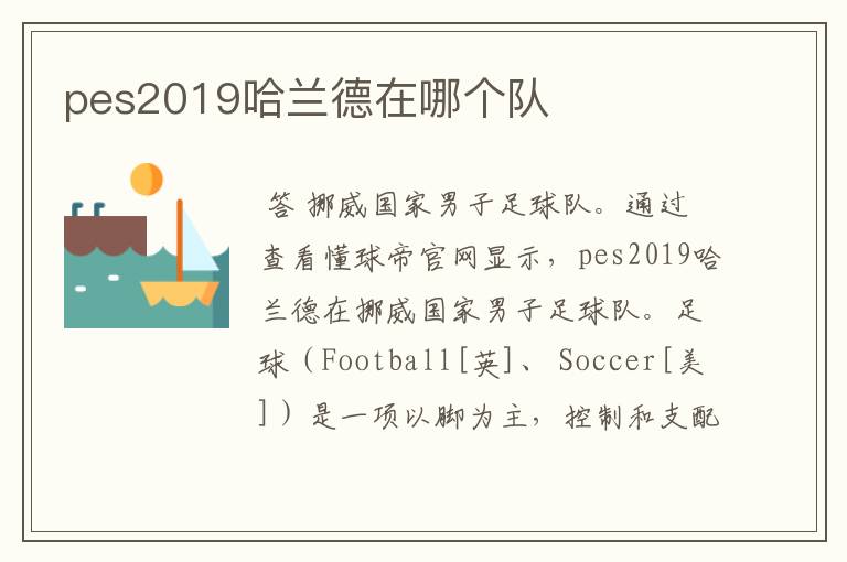 pes2019哈兰德在哪个队