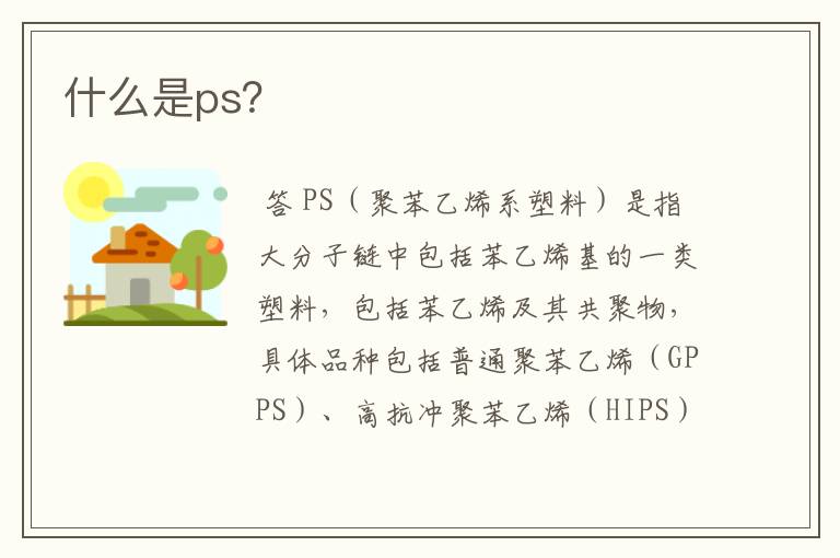 什么是ps？