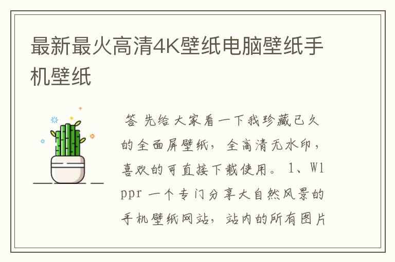 最新最火高清4K壁纸电脑壁纸手机壁纸