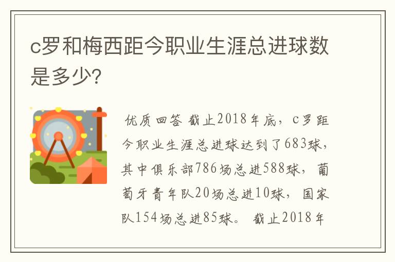 c罗和梅西距今职业生涯总进球数是多少？