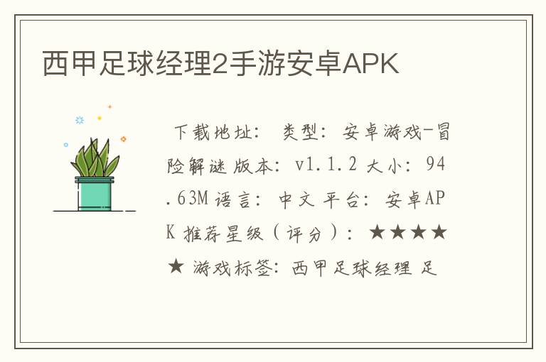 西甲足球经理2手游安卓APK