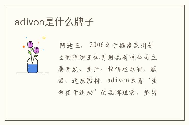 adivon是什么牌子