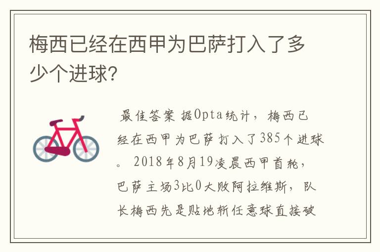 梅西已经在西甲为巴萨打入了多少个进球？