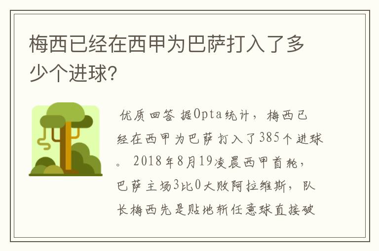 梅西已经在西甲为巴萨打入了多少个进球？