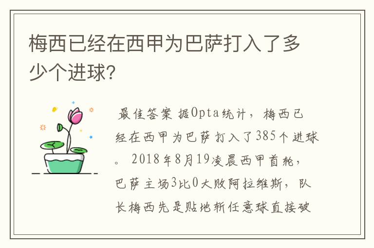 梅西已经在西甲为巴萨打入了多少个进球？