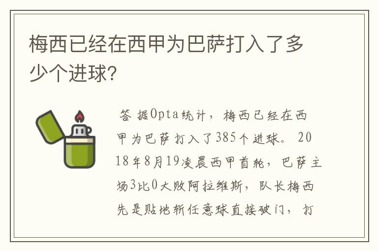 梅西已经在西甲为巴萨打入了多少个进球？