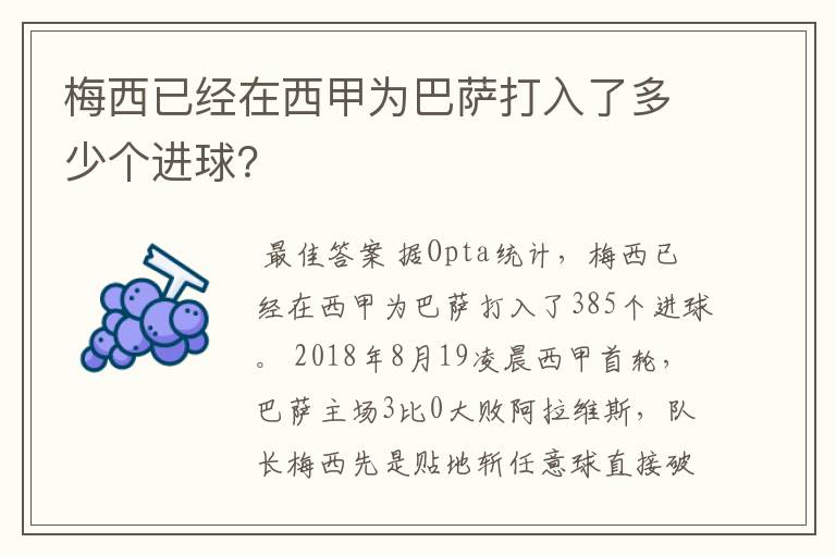 梅西已经在西甲为巴萨打入了多少个进球？