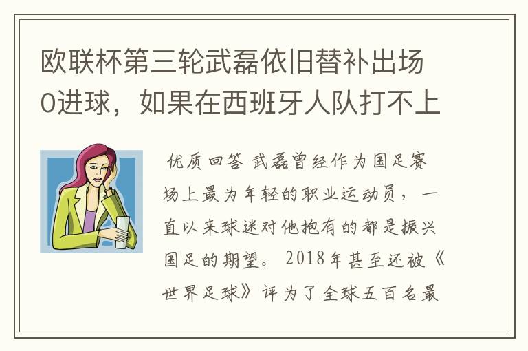 欧联杯第三轮武磊依旧替补出场0进球，如果在西班牙人队打不上主力，他会转会吗？