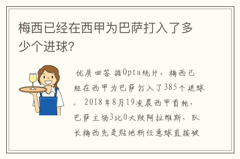 梅西已经在西甲为巴萨打入了多少个进球？