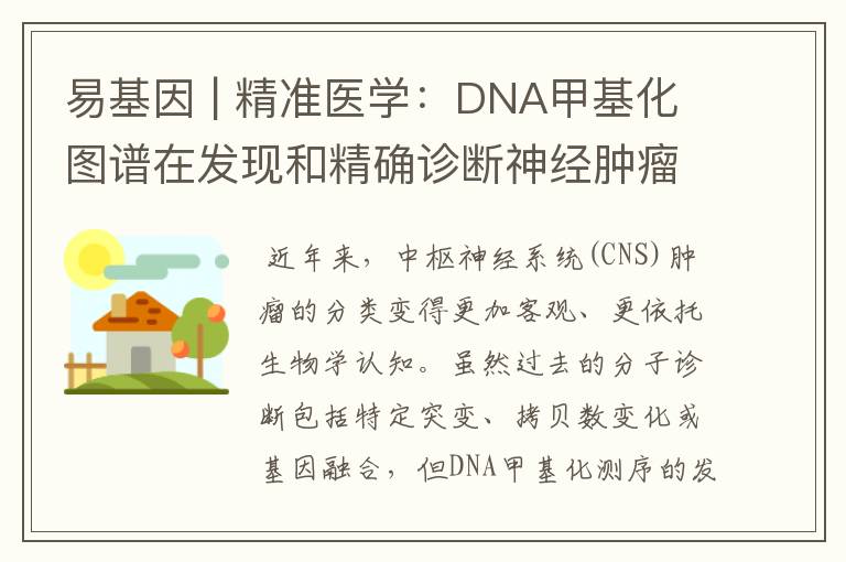 易基因 | 精准医学：DNA甲基化图谱在发现和精确诊断神经肿瘤领域的应用