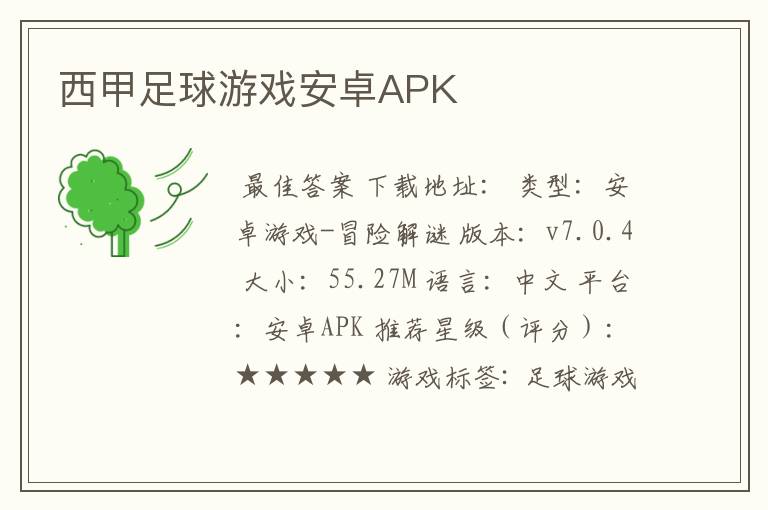 西甲足球游戏安卓APK