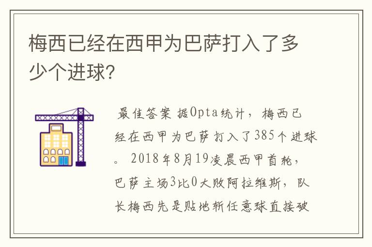 梅西已经在西甲为巴萨打入了多少个进球？