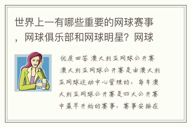 世界上一有哪些重要的网球赛事，网球俱乐部和网球明星？网球比赛的记分规则怎样？