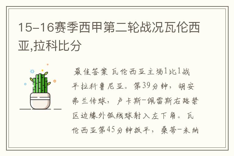 15-16赛季西甲第二轮战况瓦伦西亚,拉科比分