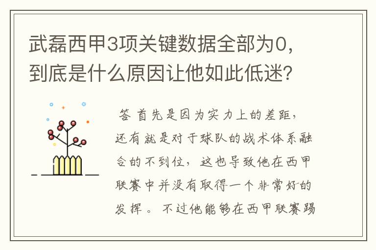 武磊西甲3项关键数据全部为0，到底是什么原因让他如此低迷？