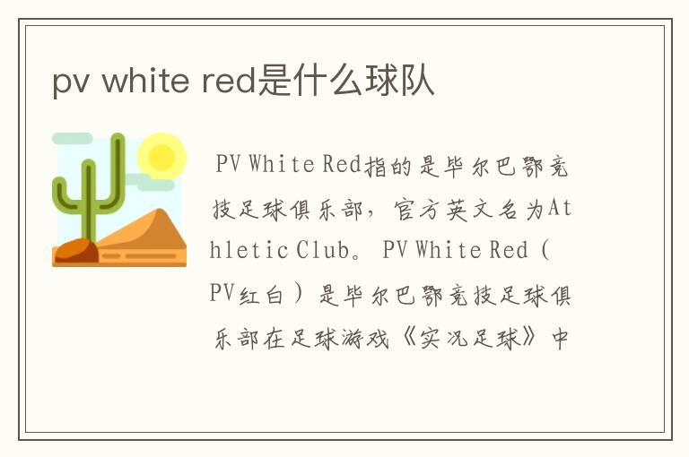 pv white red是什么球队