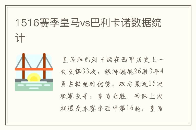 1516赛季皇马vs巴利卡诺数据统计