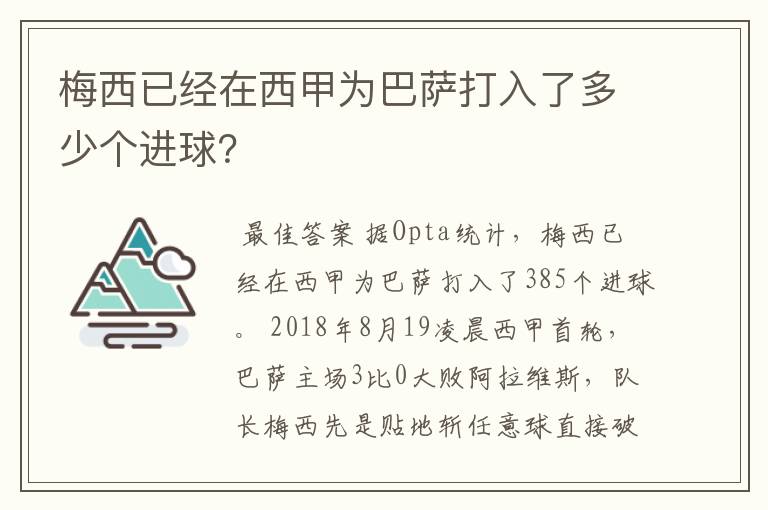 梅西已经在西甲为巴萨打入了多少个进球？