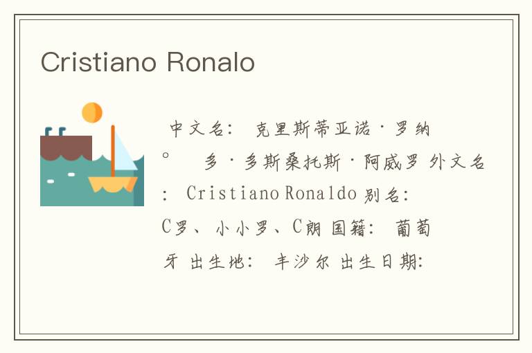 Cristiano Ronalo