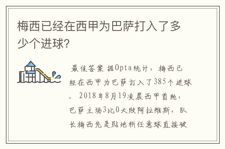 梅西已经在西甲为巴萨打入了多少个进球？