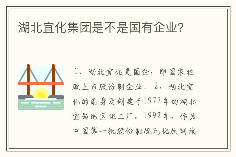 湖北宜化集团是不是国有企业？