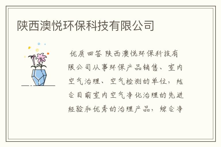 陕西澳悦环保科技有限公司