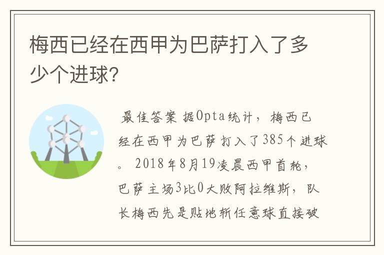 梅西已经在西甲为巴萨打入了多少个进球？