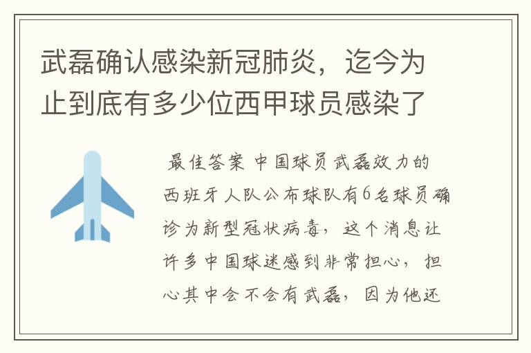 武磊确认感染新冠肺炎，迄今为止到底有多少位西甲球员感染了新冠病毒？