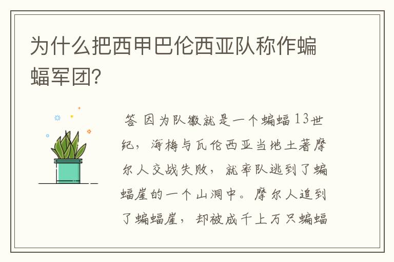 为什么把西甲巴伦西亚队称作蝙蝠军团？