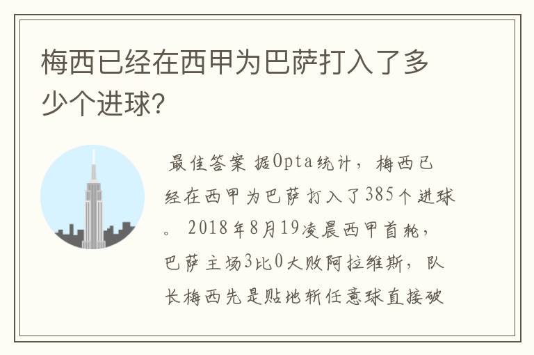 梅西已经在西甲为巴萨打入了多少个进球？