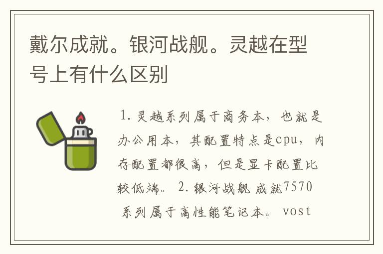 戴尔成就。银河战舰。灵越在型号上有什么区别