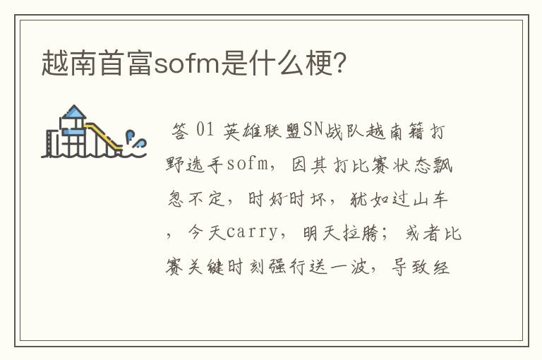 越南首富sofm是什么梗？