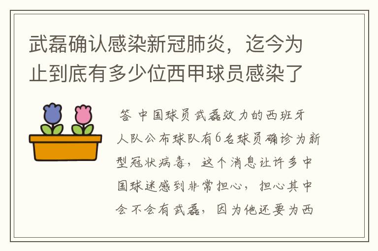 武磊确认感染新冠肺炎，迄今为止到底有多少位西甲球员感染了新冠病毒？