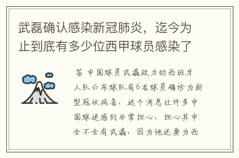 武磊确认感染新冠肺炎，迄今为止到底有多少位西甲球员感染了新冠病毒？