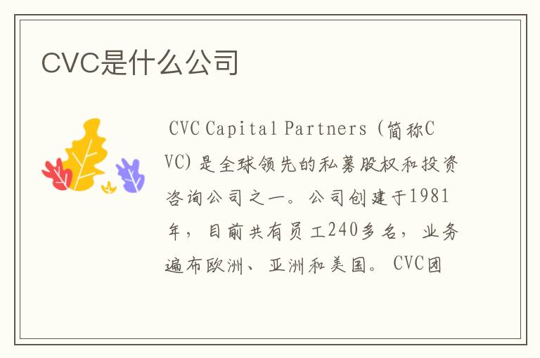 CVC是什么公司