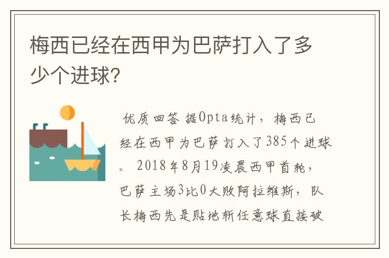 梅西已经在西甲为巴萨打入了多少个进球？