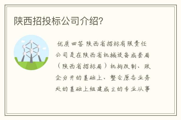 陕西招投标公司介绍？