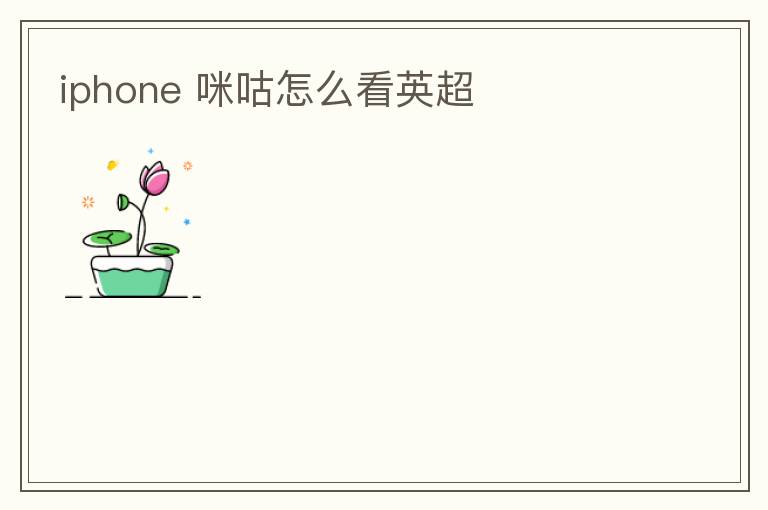 iphone 咪咕怎么看英超