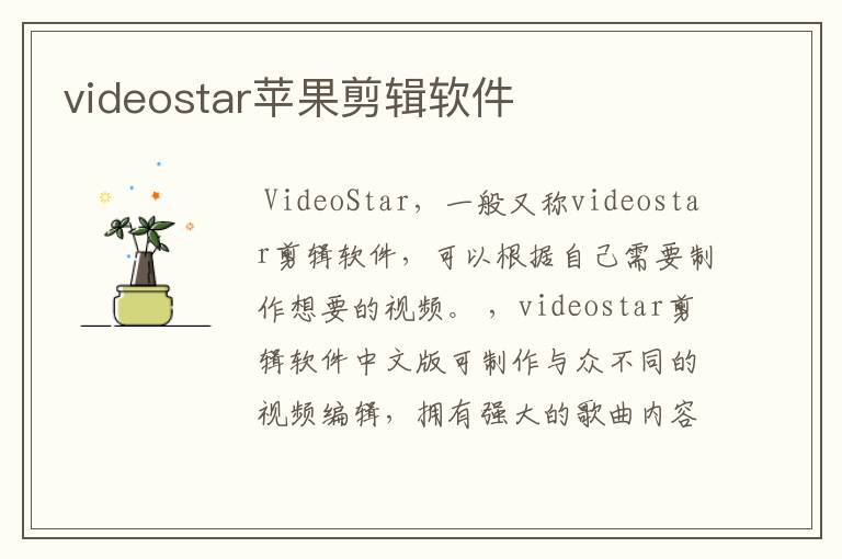 videostar苹果剪辑软件